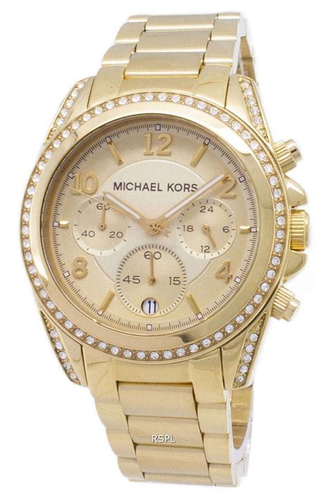 michael kors golden runway watch with glitz mk5166|michael kors watch mk5166.